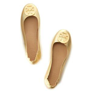 Tory Burch Gold Minnie Flats